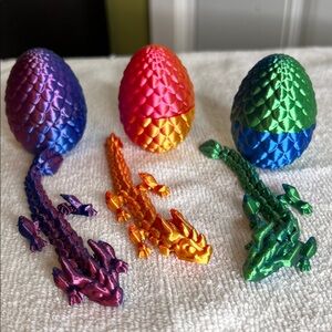 Dragon Bundle #14 Set of 3 Dragons and 3 Eggs